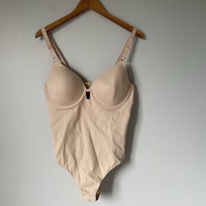 Maidenform Underwire Bra Shapewear Bodysuit Undergarment Nude Women's Size XL